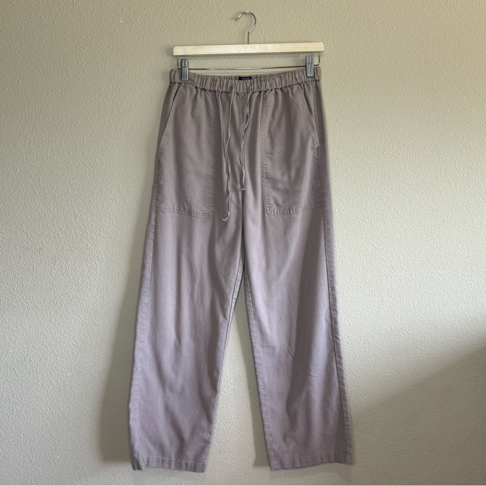 Coofandy pants womens medium cotton blend straight leg tan